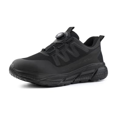 Hitmars Mens Safety Trainers Womens Steel Toe Cap Trainers Safety Shoes for Men Women Work & Utility Footwear Lightweight Black UK 9