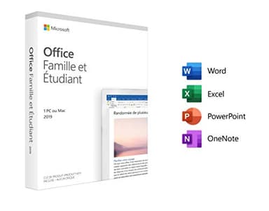 Microsoft Office Home & Student 2019 1 license(s) 1 year(s) French - Software suites (1 license(s), 1 year(s), French, 4000 MB, 2048 MB, 1280 x 768 pixels)