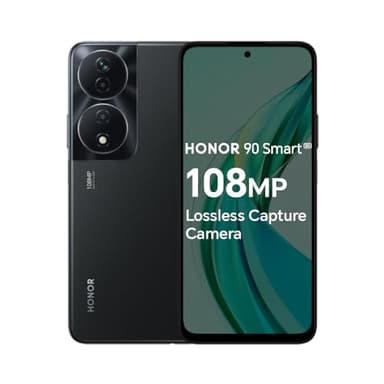 HONOR 90 Smart, Unlocked Android 5G smartphone, 108MP Triple Camera, 6.8" high-transparency Large Screen, Android 13, Dual SIM, Midnight Black (Renewed)