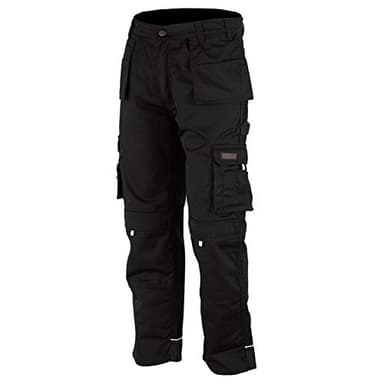 Wright Wears Men Work Cargo Trouser Pro-11 Heavy Duty Multi Pockets, 32W / 31L, Black