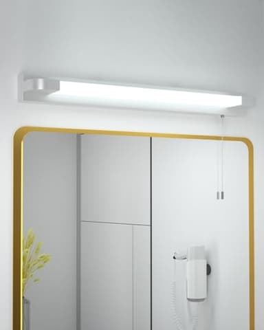 Bonlux LED Bathroom Mirror Light with Pull Cord Switch - 7W Cool White 6000K IP44 Rated for Bathroom, Hotel, Restaurant