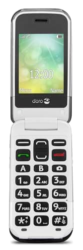 Doro2424 Dual SIM Unlocked Basic Mobile Phone for Seniors with Large Colour Display, Big Buttons and Emergency Button (Black) UK and Irish Version