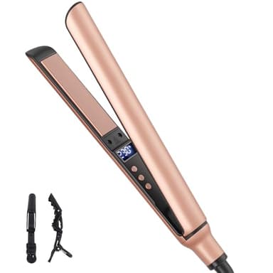 Mini Hair Straightener, Ceramic Small Straighteners for Short Hair, Mini Flat Irons Quick Styling Tool Dual Voltage for Travel