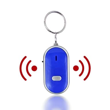Key Finder Voice Control Anti-Lost Device Key Finder with Whistle for Pet Keychain Locator Key Suitcase（2 colors for your choice）(Blue)