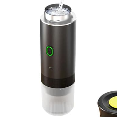 Travel Coffee Machine, Hand Brew Maker, Rechargeable Device, Compact Portable Design, High Pressure Extraction, Convenient for Camping, Hiking, Outdoor Trips, Black
