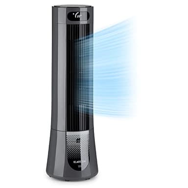 Klarstein Portable Air Cooler Unit, 5-in-1 Evaporative Air Coolers for Home, Humidifier, Ventilator, Ioniser, Night Mode, 6L Portable Cooler Fan, 45W Cold Air Fan, 132m³/h Cooling Air Flow Aircon Unit