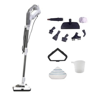 EA ARENA Steam Mop 1300W 10 in 1 Cleaner Floor Carpet Window Hand Steamer with detergent function for Sofa,Floor,Window,Counters,Carpet,Car Seat,Upholstery,Tile,Hardwood