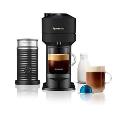 Nespresso Vertuo Next Automatic Pod coffee machine with milk frother for Espresso, Cappuccino & Latte by Magimix in Matt Black [Amazon Exclusive]