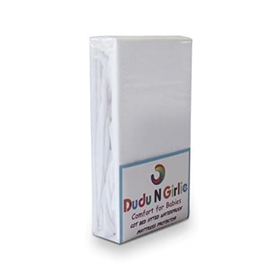 Dudu N Girlie Terry Cotton Space Saver Cot Mattress Protector, 50 cm x 100 cm,Package May Vary