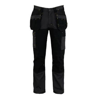 Stanley Oslo Men's Stretch, Rip-Stop, Holster Pocket, Utility Cargo Work Trousers, Grey/Black, W34/L31