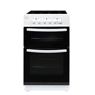 Haden HECT50W Electric Cooker - Freestanding 52 Litre Oven with 4 Zone Ceramic Hob - Twin Cavity Electric Cooker - 50cm, White
