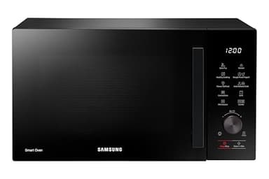 Samsung Slim Fry MC28A5137CK/E3 28L Combi Microwave Oven, Black Glass