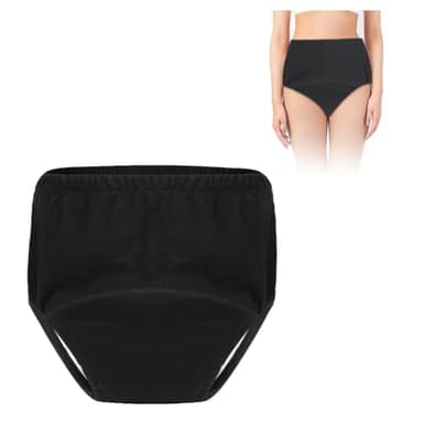 AOOWU Incontinence Pants for Women, 300ml Cotton Washable Incontinence Briefs with Absorbent Pads, Leakproof Heavy Flow Period Panties Postpartum Underwear, Incontinence Protection Knickers