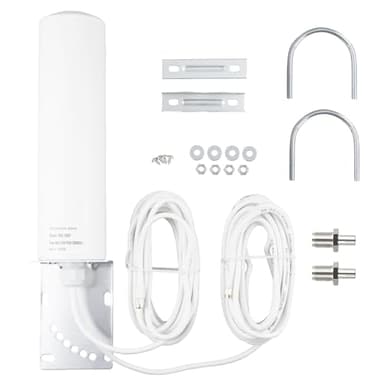 BOOBRIE 4G 5G LTE Antenna Outdoor 10dBi SMA TS9 Adapter 698-2700 3300-3800MHz WiFi Antenna Outdoor Dual SMA Male 5M RG58 Cable High Gain 4G LTE OmniDirectional Router Hotspot