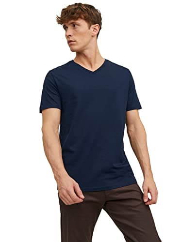 JACK & JONES Organic Basic SS V-neck Shirt Men - L