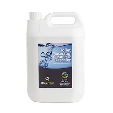 HouseProud Macerator Toilet Cleaner 5L – Concentrated Limescale Remover & Waste Pipe Descaler – Long-Lasting Fresh Scent – Safe for Saniflo, Caravan Toilets, Bathroom Pumps & Waste Systems
