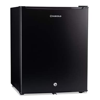 Subcold Eco75 Mini Fridge Black | Table-Top Model | Counter-Top Fridge | Solid Door with Chiller Box | Lock & Key | Energy Efficient (74L, Black)