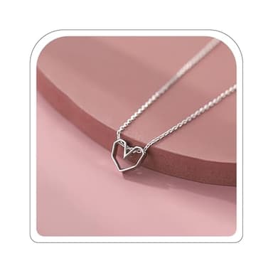 my+orders+ama+zon+uk+my+recent+orders+sales+clearance+free+delivery 925 Sterling Silver Cute Love Heart Necklace,Cz Heart Dainty Pendant Necklace Sparkling Crystal Jewelry for Women Gifts