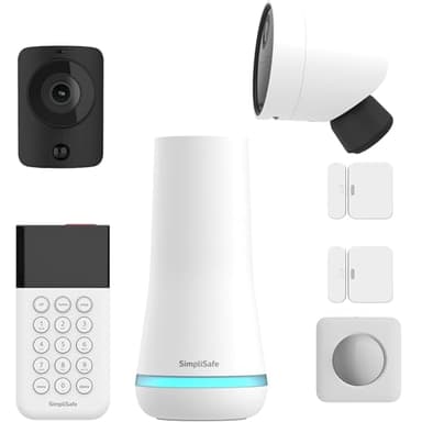 SimpliSafe Wireless Home Security Systems & Alarm System | Wireless Outdoor Security Camera, Entry Sensor, PIR Motion Detectors & Home Security Camera Indoor - Optional Subscription (3rd Gen)