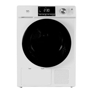 SIA SHPD10W 10kg Freestanding Heat Pump Tumble Dryer, 14 Pre-Set Programs, 4 Drying Levels, Timer Delay, White, 2 Year Parts and Labour Guarantee