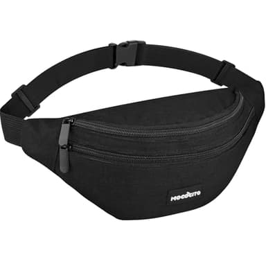 MOCOCITO Bumbags Waist Fanny Pack for Men Women Waterproof Waist Bumbag Travel Money Belt Fashion Bum Bag with3 Zip Pockets and Adjustable Belt for Sport Running Hiking Jogging,Dog Walking