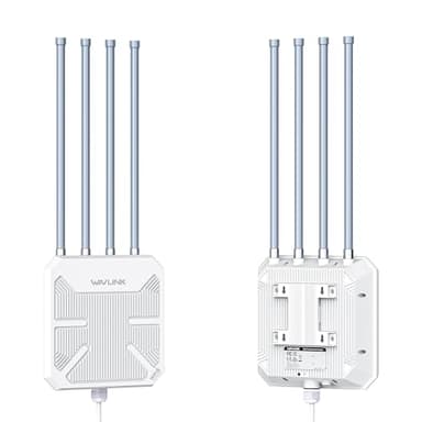 WAVLINK WiFi6 Outdoor Access Point 2.4G+5G AX3000, Dual Band Long Range Outdoor WiFi Mesh Extender with PoE/4x8dBi High-gain Antennas/IP67 Weatherproof Enclosure/Signal Booster Amplifier