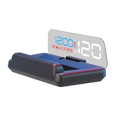 AMROOLOO GPS Speedometer, Mirror Reflective Car Head Up Display, Display Speed and Time, Suitable for All Cars
