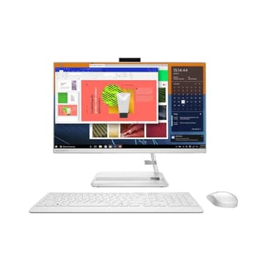 Lenovo IdeaCentre AIO 3i (Gen 7) 24-Inch FHD All-in-One Desktop PC (Intel Core i3-1215U, 16GB RAM, 512GB SSD PCIe M2 NVMe, Intel UHD Graphics, Windows 11) - White