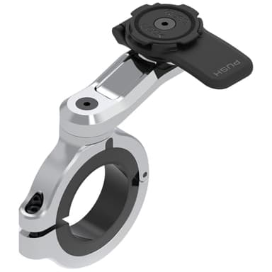 Quad Lock Motorcycle Handlebar Mount PRO Chrome Large for iPhone, Galaxy, Pixel and Universal Adapters