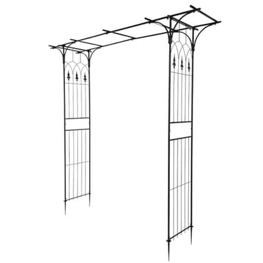 Bonnlo Metal Garden Arch for Climbing Plants, Heavy Duty Durable Iron Trellis Garden Decorations Archway Outdoor for Patio Lawn Wedding Party