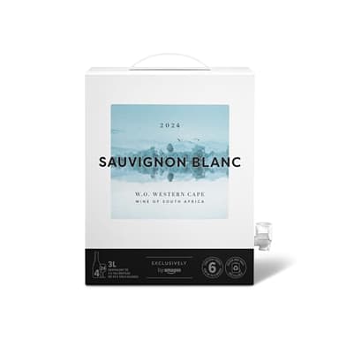by Amazon South African Sauvignon Blanc, White Wine, 3L Bag in a Box