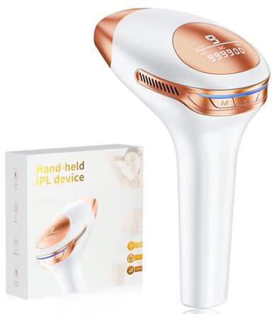 3-in-1 Laser Hair Removal Device, Max. 21J Energy Output IPL Hair Removal Device with 9 Energy Levels, 600-1200NM Efficient Facial Hair Remover for Women Men Home Use - 999,900 Flashes