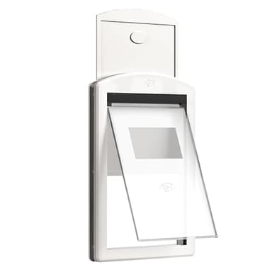 MAVRICFLEX Dog Door for Large Dogs, White Frame Door for Large Dogs and Pets, Plastic Doggy Door and Medium Pets with Sliding Lock Panel and Magnetic Flap, Doggie Door