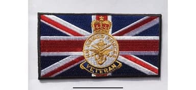 HM Armed Forces Veteran Union Jack Iron on Patch
