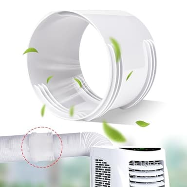 Pipihome Air Conditioner Hose Extention Coupler, 2 in 1 Air Conditioning Hose Extension, 5.1&5.9" Air Con Hose Extension, Universal AC Air Con Pipe Extender for Portable Air Conditioner