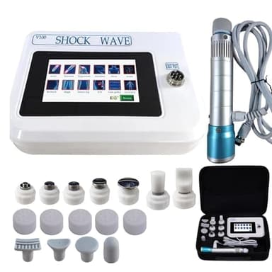 Extracorporeal Shockwave Therapy Machine, ED Shock Wave Machine Focused Erectile Dysfunction Treatment Physiotherapy Device with 11 Massage Heads, Pain Relief, Deep Muscle Massager, LCD Display