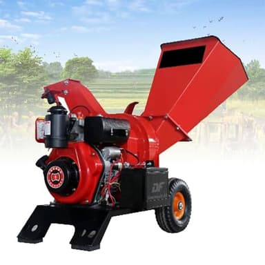 Tree Shredder 173f Diesel - Multi-purpose Garden Electric Shredder with 3.6l Fuel Tank, Shredding Diameter - Heavy Duty Wood Chipper for Yard Maintenance