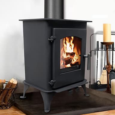NRG 5KW Eco Design Portable Stove MultiFuel Cast Iron High Efficiency Fireplace Defra Approved