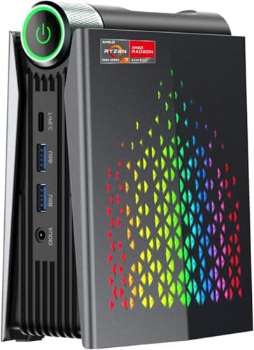 ACEMAGICIAN Mini PC Windows 11, AMD Ryzen 7 Pro 5875U (8C/16T, up to 4.5Ghz) 16GB RAM 512GB NVMe SSD Mini Gaming PC, Mini Desktop Pc with 3-mode Adjustment, WiFi 6/BT5.2/HDMI/DP/Type-C 3 SCREEN OUTPUT