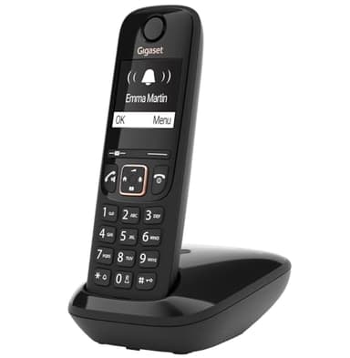 Gigaset A694 - Cordless DECT Telephone - Large High Contrast Display - Excellent Audio Quality - Ergonomic Keypad, Black [UK Version]