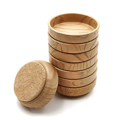 Felt Floor Cups 60mm/ 2.4 Inch Round Furniture Felt Castors Non Slip Floor Protector for Chair Legs Furniture