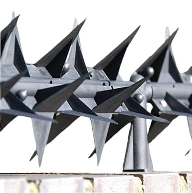 Stegastrip® FENCE & WALL SPIKES - 2.5m + Posts - Security Anti-Climb Deterrent for Cats, Foxes, Birds & Intruders – Plastic Fence Toppers, Weatherproof & UV Resistant, 60mm High Spikes, Made in the UK
