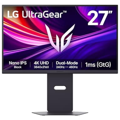 LG UltraGear 4K Gaming Monitor 27G850A, 27 Inch, 4K, 240Hz, 1ms Respone Time, NVIDIA G-SYNC Compatible, AMD FreeSync Premium Pro, DisplayPort, HDMI (Purple Gray)