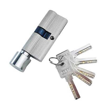 Qrity Thumb Turn Euro Cylinder Lock 40/40 (80mm), Euro Door Barrel Lock with 5 Keys, Anti-Bump, Anti-Drill, Anti-Pick Door Lock with Keys, High Security for Wooden, UPVC and Composite Doors