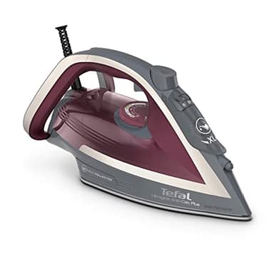 Tefal Ultraglide Steam Iron, 210 g/min Steam Boost, 50 g/min Continuous Steam, 250 ml Water Tank, 2800W Power, Non-Stick Durilium Soleplate, Auto Off, Anti-drip, Anti-Scale, Grey & Purple, FV5872