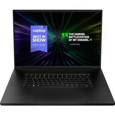 Razer Blade 18 (2024) - 18 inch Gaming Laptop - NVIDIA Geforce RTX 4080 - Intel i9-14900HX - 18" QHD+ 300Hz Display - Snap Tap (32GB DDR5 RAM, 1TB SSD, aluminium case) QWERTY UK-Layout | Black