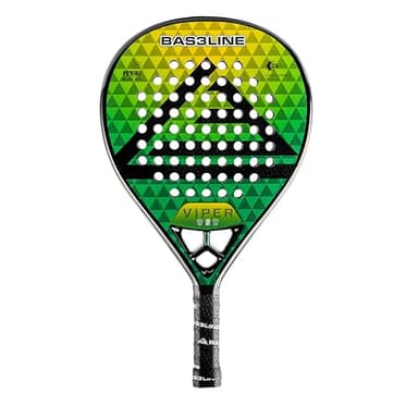 BAS3LINE VIPER 3k Adults Padel Racket - Professional Grade Carbon Fibre Paddle Rackets - Light & Strong -Includes Branded Protective Racket Bag