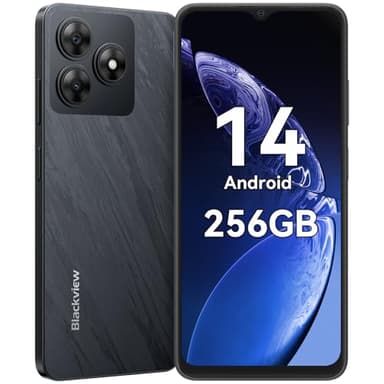Blackview Mobile Phones 2025, WAVE 8 Android 14 Phone, 12GB+256GB/2TB TF SmartPhone, 6.56" HD+Display, 5000mAh 10W Fast Charge, 8MP+13MP, 4G Dual SIM Free Unlocked Mobile Phone, 2 Years Warranty