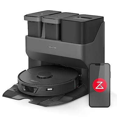 roborock S7 Max Ultra Robot Vacuum Cleaner with Auto Mop Washing/Auto Dust Emptying/Warm Air Drying/Auto Tank Refilling/Dock Self-cleaning Vacuum Cleaner(5500 Pa Active Obstacle Avoidance)