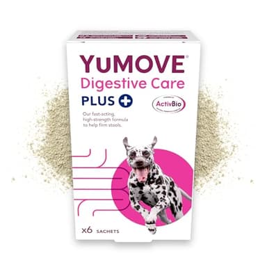 YuMOVE Digestive Care PLUS, Dogs & Cats Pre and Probiotics Supplement for Gut Health, Digestive Support Veterinary Strength with Fast-acting Ingredients, All Ages and Breeds, 60 Sachets